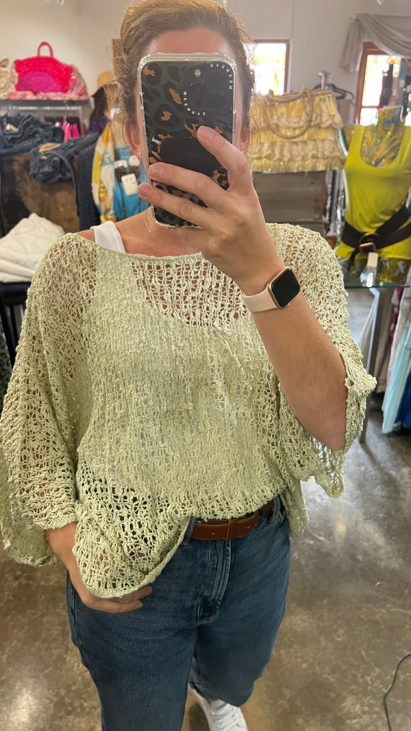 Popcorn poncho top