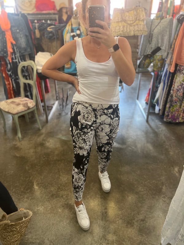 Up trouser black white