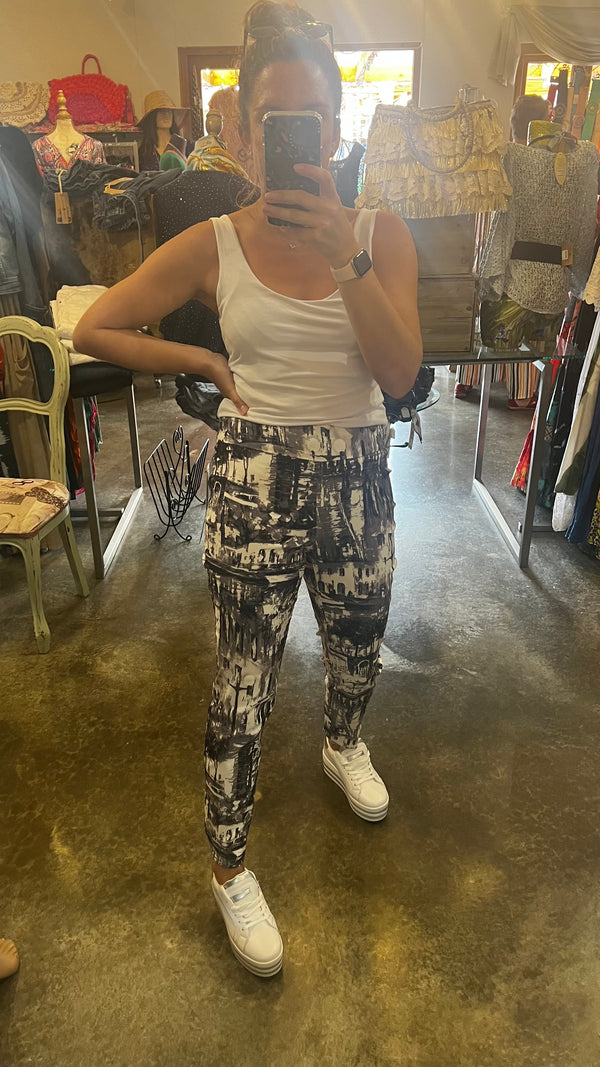Up trouser Veneto print