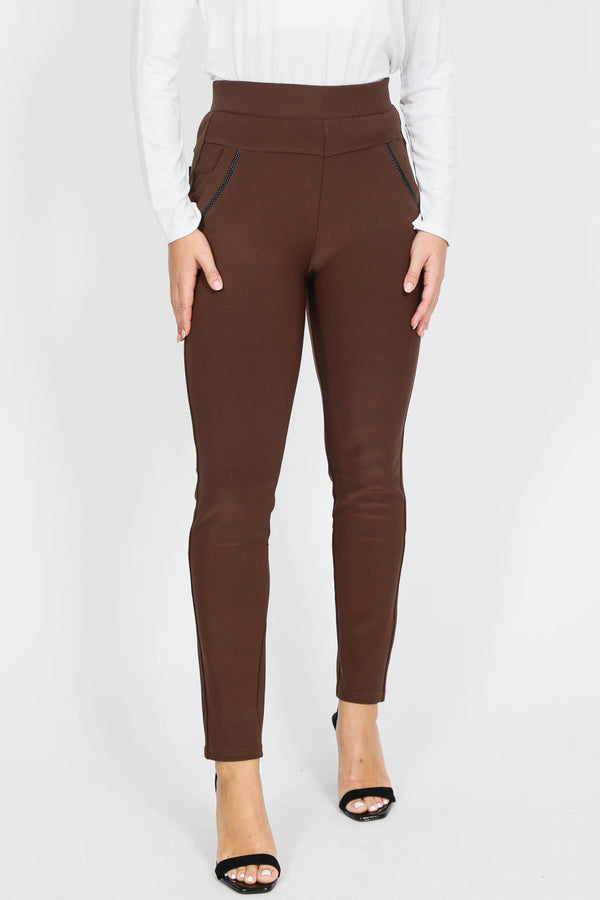 Ellie 4 pocket legging Brown